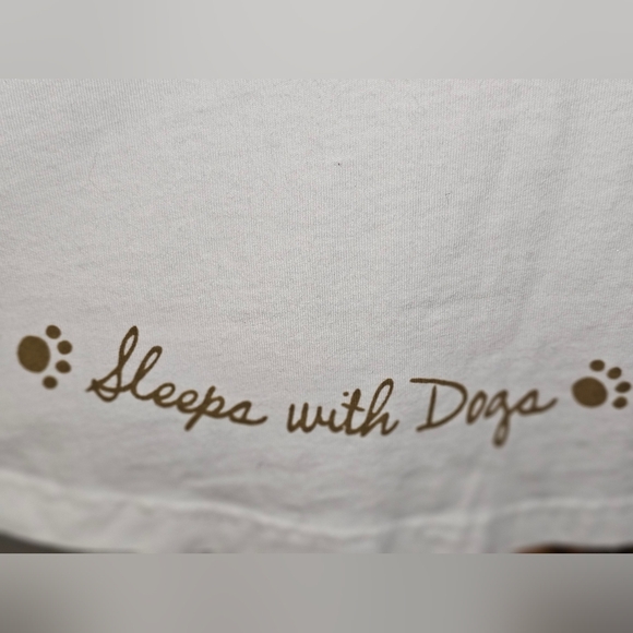 Like New Faceplant Dreams 100% Cotton 'Sleeps With Dogs' Night Shirt OSFM - Picture 4 of 10